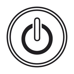 Power on off icon flat vector icon on white background. Adobe Illustrator Artwork