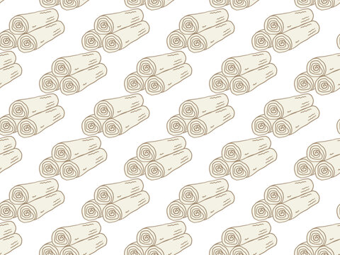 rolled spa towels Seamless decorative ornament in oriental style hand drawn vector texture. for thai spa and massage salon design, price list, voucher, wrapping paper - Powered by Adobe