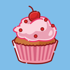 sweet and cute food vector