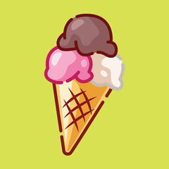 sweet and cute food vector