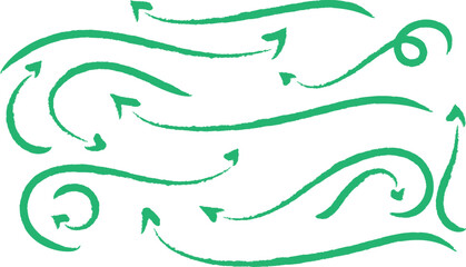 Crayon Arrow Collection – Hand-Drawn Directional Markers with Grunge Texture for Infographics, Presentations, and Educational Designs
