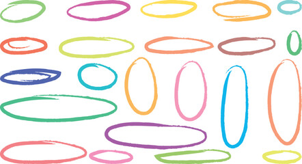 set of watercolor brush hand drawn vector illustrations