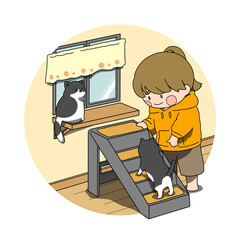 猫　ネコ　シニアペット　ペット介護　ペットスロープ