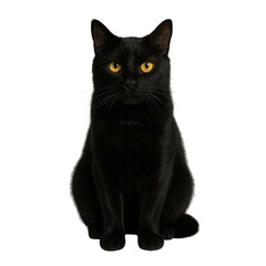 Obraz premium black and white cat isolated on transparent or white background png