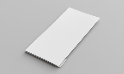 An open booklet is isolated in a blank white tri-folded brochure mockup