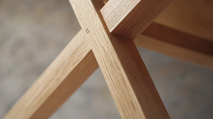 Close-up of a Wooden Furniture Joint
