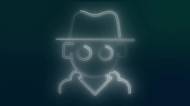 white Muslim man icon isolated on blue background. 4K Video motion graphic animation Happy Saint Patricks day. National Irish holiday. 4K Video motion graphic animation - Powered by Adobe