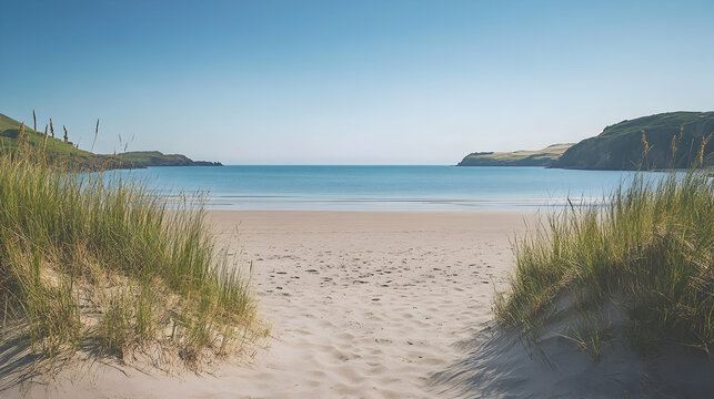 A peaceful view of the sea from a  5F7B2