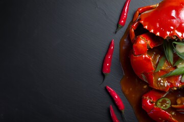 Chili crab delicacy with sauce