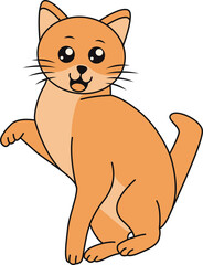 Obraz premium Cat Day Decoration Illustration For Template Design Elements And Others