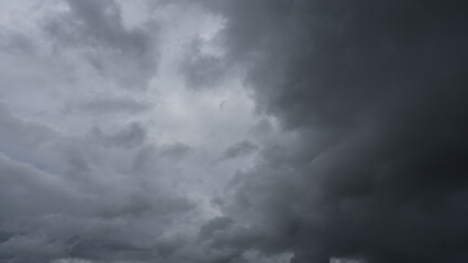 Fototapeta premium The dark sky with gloomy and dark gray cloud