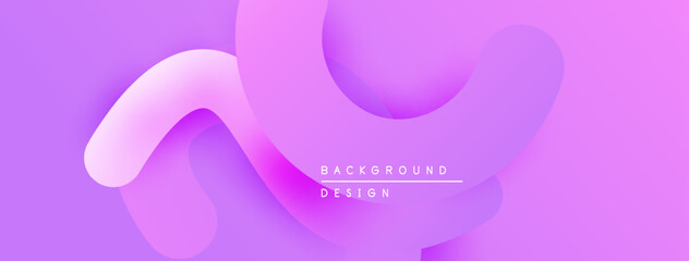 Abstract purple background. Smooth shapes overlap, creating fluid visual effect. Gradient colors blend seamlessly. Modern design element.