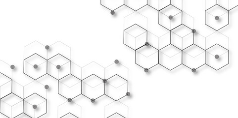 Geometric abstract hexagon technology background.. Abstract honeycomb background.. Vector illustration of hexagons pattern, Creative idea for medical technology or science design.	
