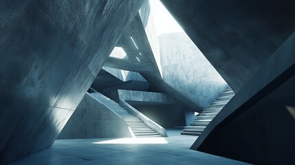 Fototapeta premium Intricate concrete structure, futuristic and modern design