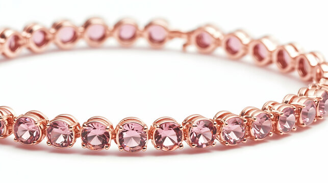 A Rose Gold Bracelet with Many Sm  9F55E