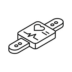 Get a glimpse of this health tracker isometric icon