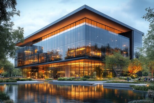 Planned layouts and architectural designs of business parks that promote functionality, collaboration, and modern aesthetics.