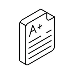 Well designed isometric icon of medical report