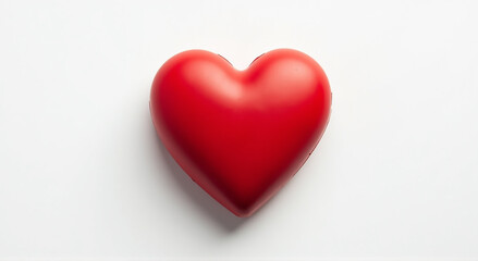 Obraz premium red heart on a white background