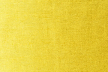 Bright yellow fabric linen texture background