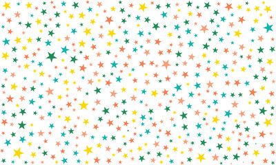 colorful starry background for creative design, bright and vibrant star pattern wallpaper, multicolored star decoration for fun and cheerful themes