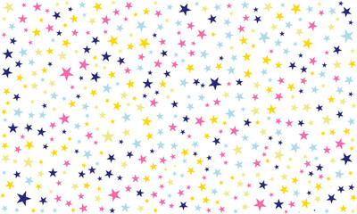 playful multicolor star confetti pattern