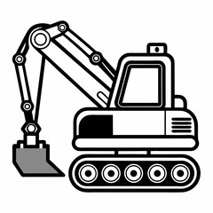 excavator vector illustration