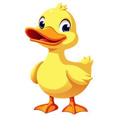 Fototapeta premium Vector illustration of a cute duck