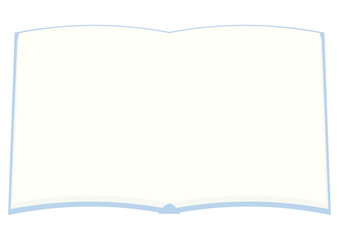 開いた白紙の本のフレーム