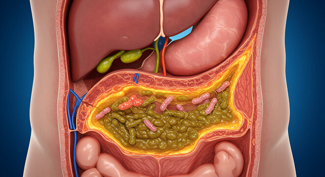 Gross Anatomy of Bacterial Peritonitis in Cirrhotic Patient &ndash; Abdominal Infection