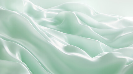 Obraz premium mint green and white color scheme, creating a serene and tranquil atmosphere. The surface appears smooth, with subtle highlights and shadows enhancing the depth and realism.