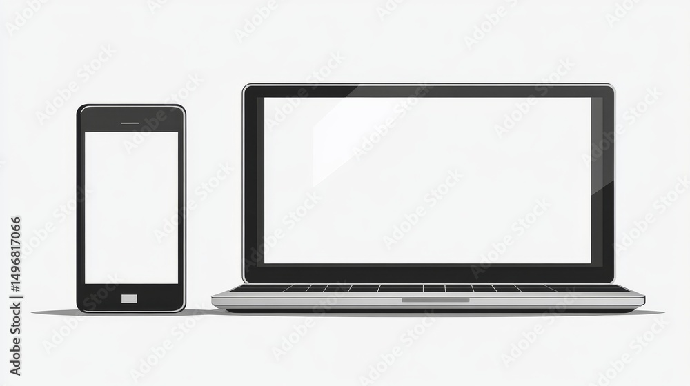 Poster realistic screen displays are showcased in this modern 3d device mockup set, featuring a monitor, la
