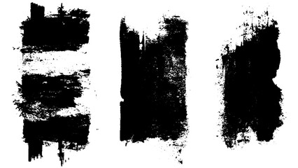 Vector paint brush set. Black ink grunge brush strokes. This image is a vector illustration and can be scaled to any size without loss of resolution.