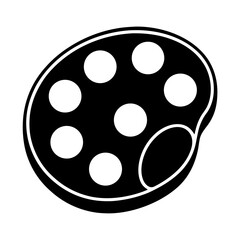 magnetic palette isolated on white