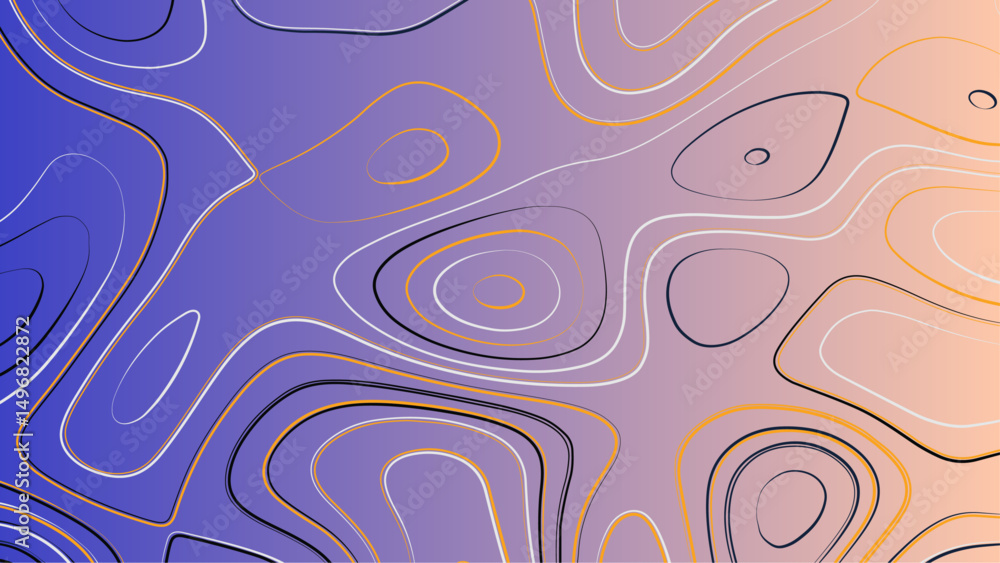 Poster topographic map contour background. contour map vector. map line of topography. vector abstract topo