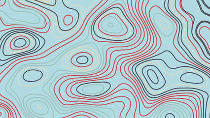 Topographic map. Geographic mountain relief. Abstract lines background. Contour maps. Vector illustration. 
