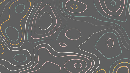 Topographic map. Geographic mountain relief. Abstract lines background. Contour maps. Vector illustration. 