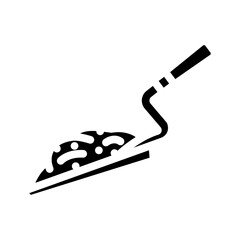 trowel cement glyph icon vector illustration