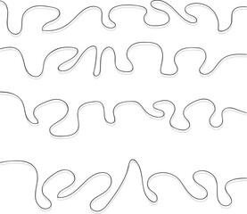 Texture in the form of horizontal waving and wavy lines with shadows.