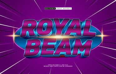 royal beam editable text effect with a king and rich text effect