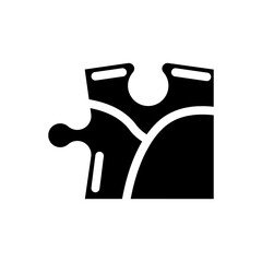 puzzle piece jigsaw glyph icon vector illustration