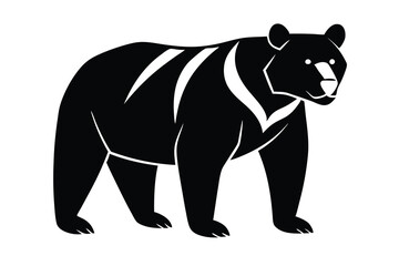 Fototapeta premium Majestic Bear Silhouette Wildlife Art and Nature's Powerful Presence