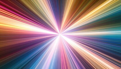 Obraz premium Vibrant Abstract Light Rays Background A Stunning Burst of Colorful Lines Radiating from the Center