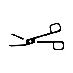 surgical scissors surgeon glyph icon vector illustration