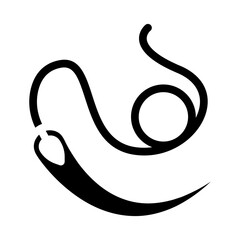 surgical needle thread surgeon glyph icon vector illustration