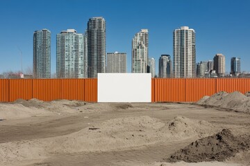 Empty space is available in this advertising mockup to highlight your branding campaign