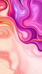 Mobile wallpaper,  abstract swirls of pink, purple, and peach create a fluid, marbleized effect