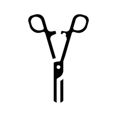 hemostats surgeon glyph icon vector illustration
