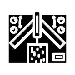 precision wood cutting framing glyph icon vector illustration