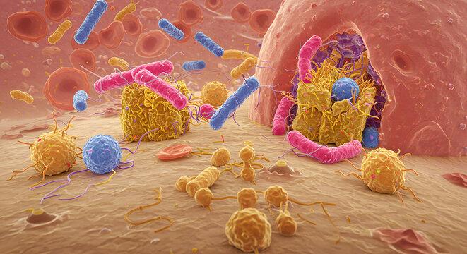 Mycobacterium Avium Complex Infection in Immunocompromised Host &ndash; Microscopy Image
